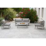 Paris Prix Salon De Jardin 5 Places "Napoli" 175cm Gris