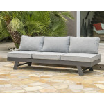 Paris Prix Salon De Jardin D'Angle 5-6 Places "New-York" 213cm Gris Anthracite
