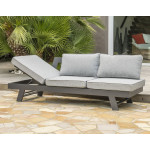 Paris Prix Salon De Jardin D'Angle 5-6 Places "New-York" 213cm Gris Anthracite