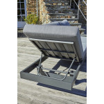 Paris Prix Salon De Jardin D'Angle 6 Places En Bois "Vanuatu" 245cm Gris Anthracite