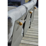 Paris Prix Salon De Jardin D'Angle 6 Places En Bois "Vanuatu" 245cm Gris Anthracite