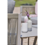 Paris Prix Salon De Jardin D'Angle 7 Places "Manosque" 143cm Gris