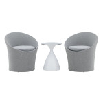 paris prix Salon de Jardin Design "Spoga" 73cm Gris & Blanc