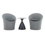 paris prix Salon de Jardin Design "Spoga" 73cm Gris & Noir