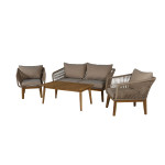 Paris Prix Salon De Jardin En Bois "Chania" 164cm Beige