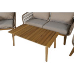 Paris Prix Salon De Jardin En Bois "Chania" 164cm Beige