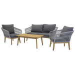 Paris Prix Salon De Jardin En Bois "Chania" 164cm Gris