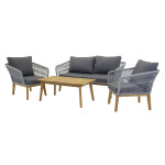 paris prix Salon de Jardin en Bois "Chania" 164cm Gris