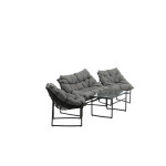 Paris Prix Salon De Jardin En Métal "Tina" 117cm Noir