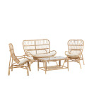 Paris Prix Salon De Jardin En Rotin "Ella" 110cm Naturel