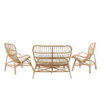 Paris Prix Salon De Jardin En Rotin "Ella" 110cm Naturel