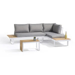Paris Prix Salon De Jardin Modulable 4 Places "Tokyo" 175cm Blanc