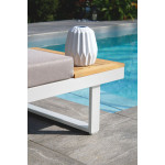 Paris Prix Salon De Jardin Modulable 4 Places "Tokyo" 175cm Blanc