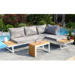 Paris Prix Salon De Jardin Modulable 4 Places "Tokyo" 175cm Blanc