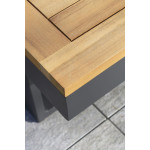 Paris Prix Salon De Jardin Modulable 4 Places "Tokyo" 175cm Gris Anthracite