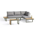 Paris Prix Salon De Jardin Modulable 4 Places "Tokyo" 175cm Kaki