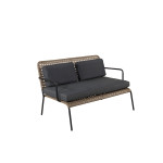 Paris Prix Salon De Jardin "Paola" 122cm Naturel & Noir