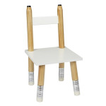 Paris Prix Table & 2 Chaises Enfant "Crayon" 60cm Blanc