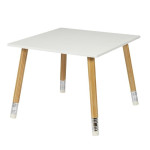 Paris Prix Table & 2 Chaises Enfant "Crayon" 60cm Blanc