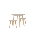 Paris Prix Table & 2 Tabourets Enfant "Kids" 60cm Naturel