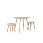 Paris Prix Table & 2 Tabourets Enfant "Kids" 60cm Naturel