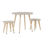 paris prix Table & 2 Tabourets Enfant "Kids" 60cm Naturel