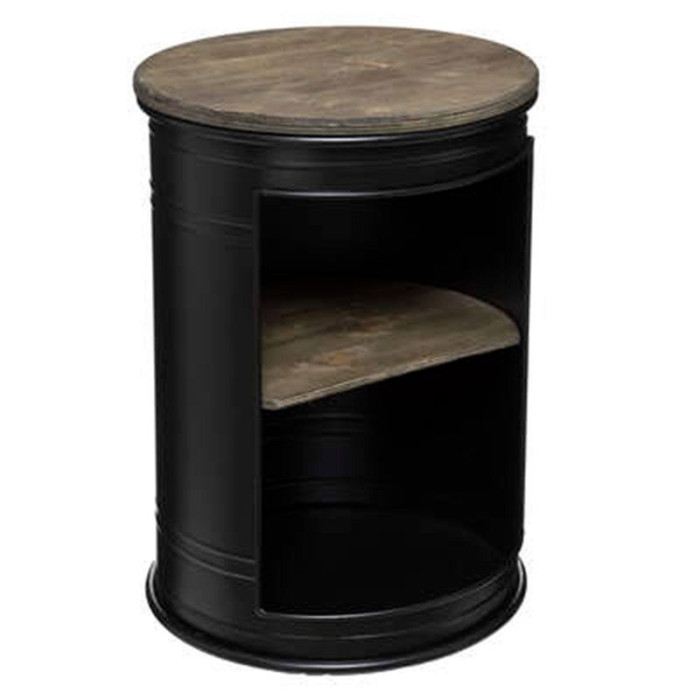 Paris Prix Table à Café Ajourée En Métal "Diego" 47cm Noir