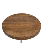 Paris Prix Table à Café En Marbre "Neith" 69cm Marron & Blanc