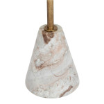Paris Prix Table à Café En Marbre "Neith" 69cm Marron & Blanc
