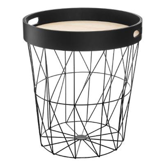 Paris Prix Table à Café En Métal & Plateau "Kumi" 38cm Noir