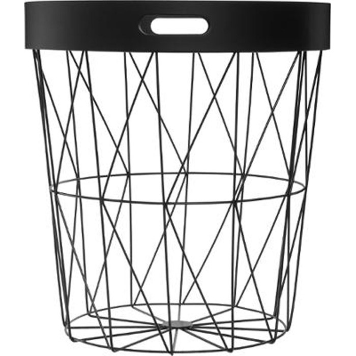 Paris Prix Table à Café En Métal & Plateau "Kumi" 38cm Noir