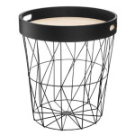 paris prix Table à Café en Métal & Plateau "Kumi" 38cm Noir