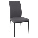 Paris Prix Table à Manger & 4 Chaises "Abbott" 120cm Noir & Gris