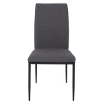 Paris Prix Table à Manger & 4 Chaises "Abbott" 120cm Noir & Gris