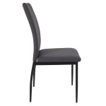 Paris Prix Table à Manger & 4 Chaises "Abbott" 120cm Noir & Gris