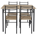Paris Prix Table à Manger & 4 Chaises "Loka" 110cm Naturel