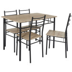 Paris Prix Table à Manger & 4 Chaises "Loka" 110cm Naturel