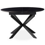 Paris Prix Table à Manger Céramique Extensible "Belli" 160cm Noir