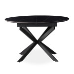 paris prix Table à Manger Céramique Extensible "Belli" 160cm Noir