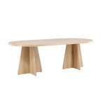 Paris Prix Table à Manger Design "Bootcut" 230cm Naturel