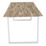 Paris Prix Table à Manger Design "Cirebon" 200cm Naturel & Blanc
