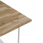 Paris Prix Table à Manger Design "Cirebon" 200cm Naturel & Blanc