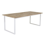 paris prix Table à Manger Design "Cirebon" 200cm Naturel & Blanc