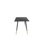 Paris Prix Table à Manger Design "Dipp" 120cm Noir & Or