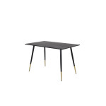 Paris Prix Table à Manger Design "Dipp" 120cm Noir & Or