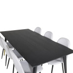 Paris Prix Table à Manger Design "Dipp" 180cm Noir & Or
