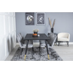 Paris Prix Table à Manger Design "Dipp" 180cm Noir & Or