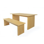 Paris Prix Table à Manger Design En Bois "Stripe" 160cm Naturel