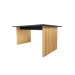 Paris Prix Table à Manger Design En Bois "Stripe" 160cm Noir