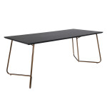 paris prix Table à Manger Design "Petra" 190cm Noir & Cuivre